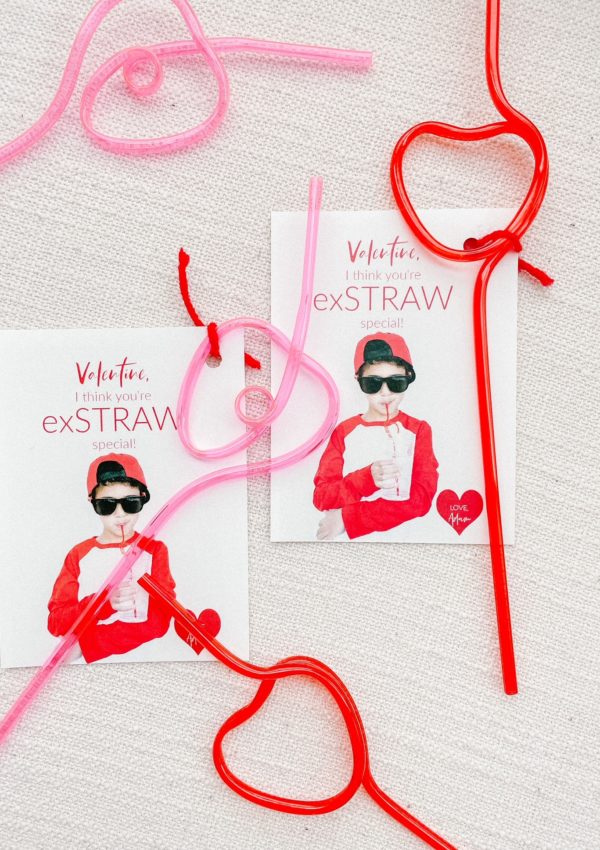 DIY exSTRAW Valentine’s Day Cards